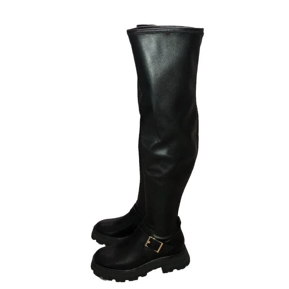 Michael‎ Kors Boots Women's 6 Black Easton Over The Knee OTK 36 NEW